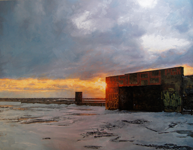 Stephanie Buer - Sunrise from the Roof of the Packard Pant