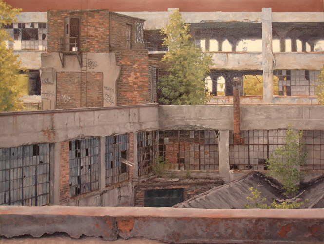 Stephanie Buer - Trees on the Roof of the Packard Plant